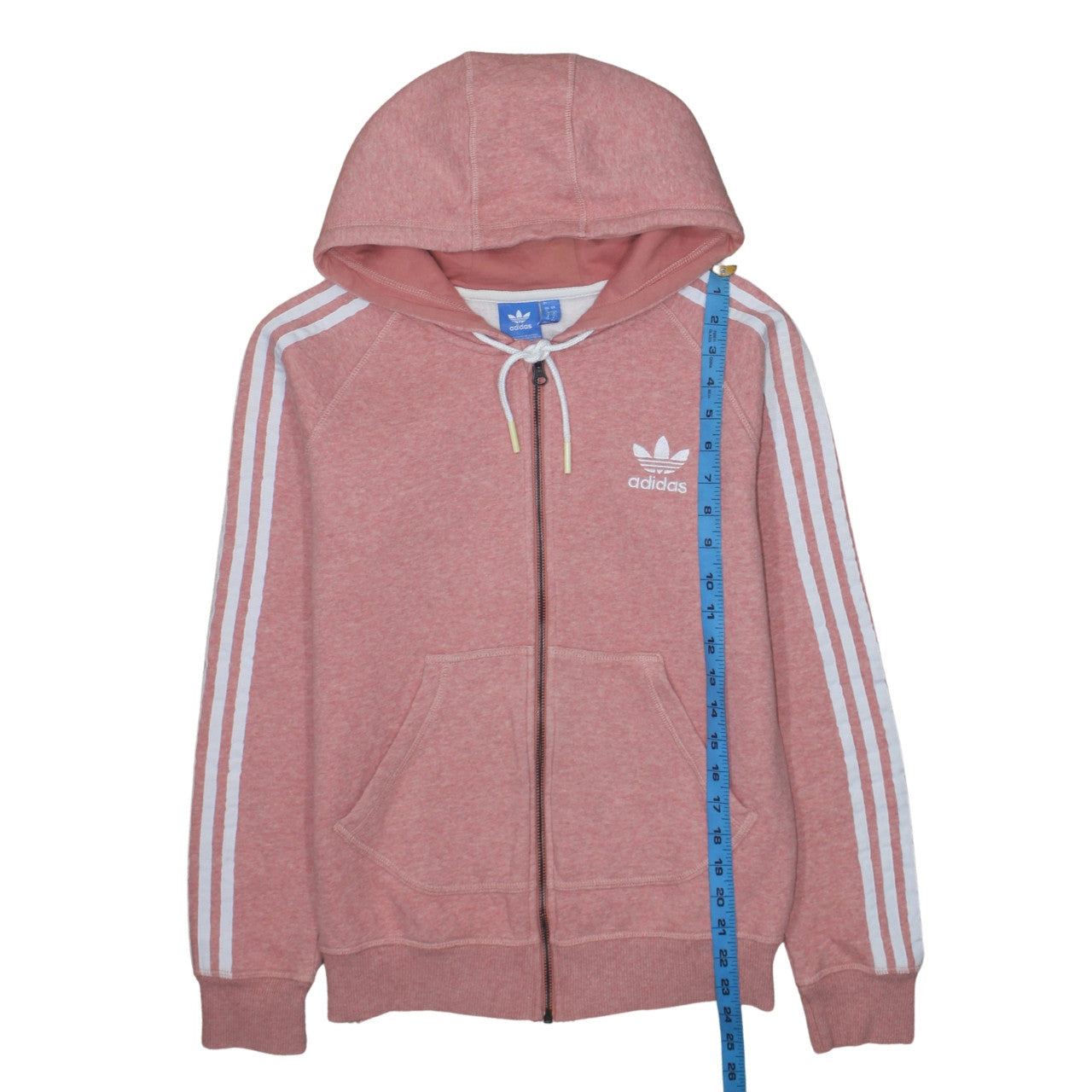 Womens UK Size 12 adidas Pink Full Zip Hoodie