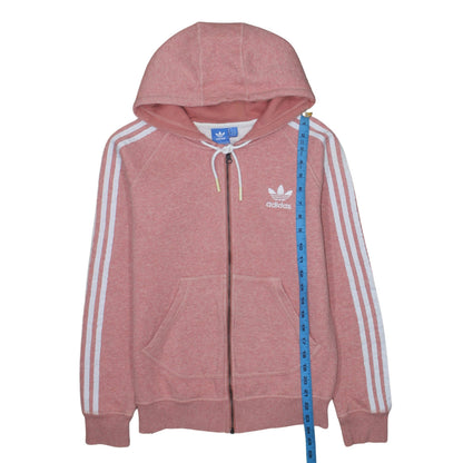 Womens UK Size 12 adidas Pink Full Zip Hoodie