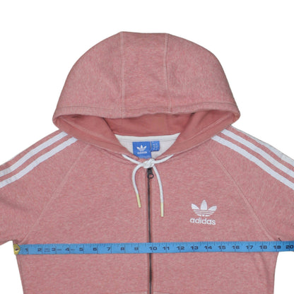 Womens UK Size 12 adidas Pink Full Zip Hoodie