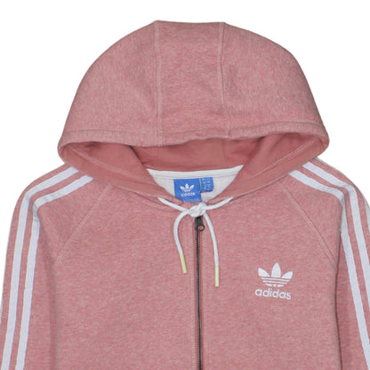 Womens UK Size 12 adidas Pink Full Zip Hoodie