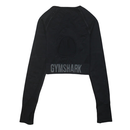 Womens UK Size M Gymshark Black Gym & Training Yoga Running & Jogging CrossFit T