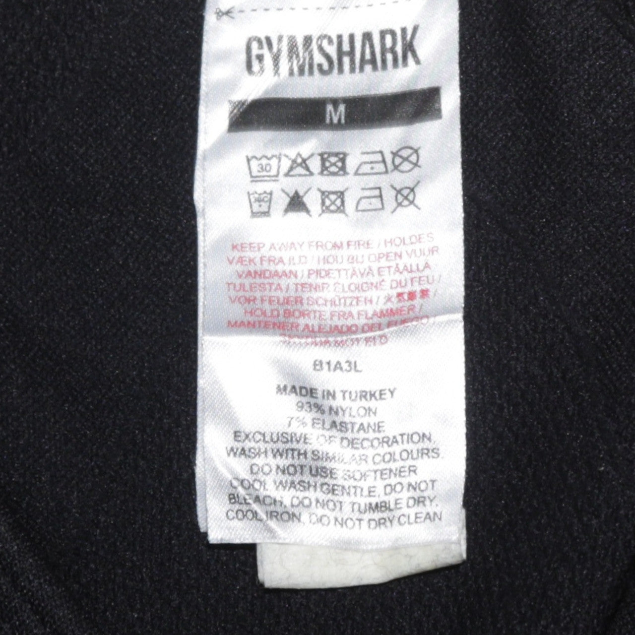 Womens UK Size M Gymshark Black Gym & Training Yoga Running & Jogging CrossFit T