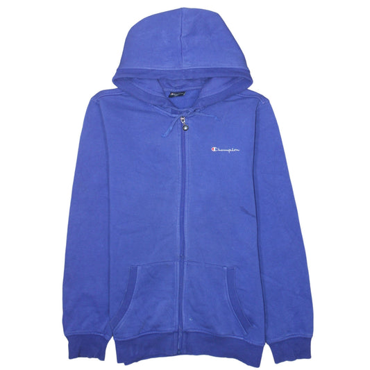 Womens UK Size XL Champion Blue Full Zip Hoodie