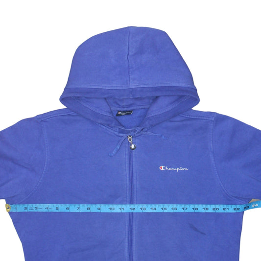 Womens UK Size XL Champion Blue Full Zip Hoodie