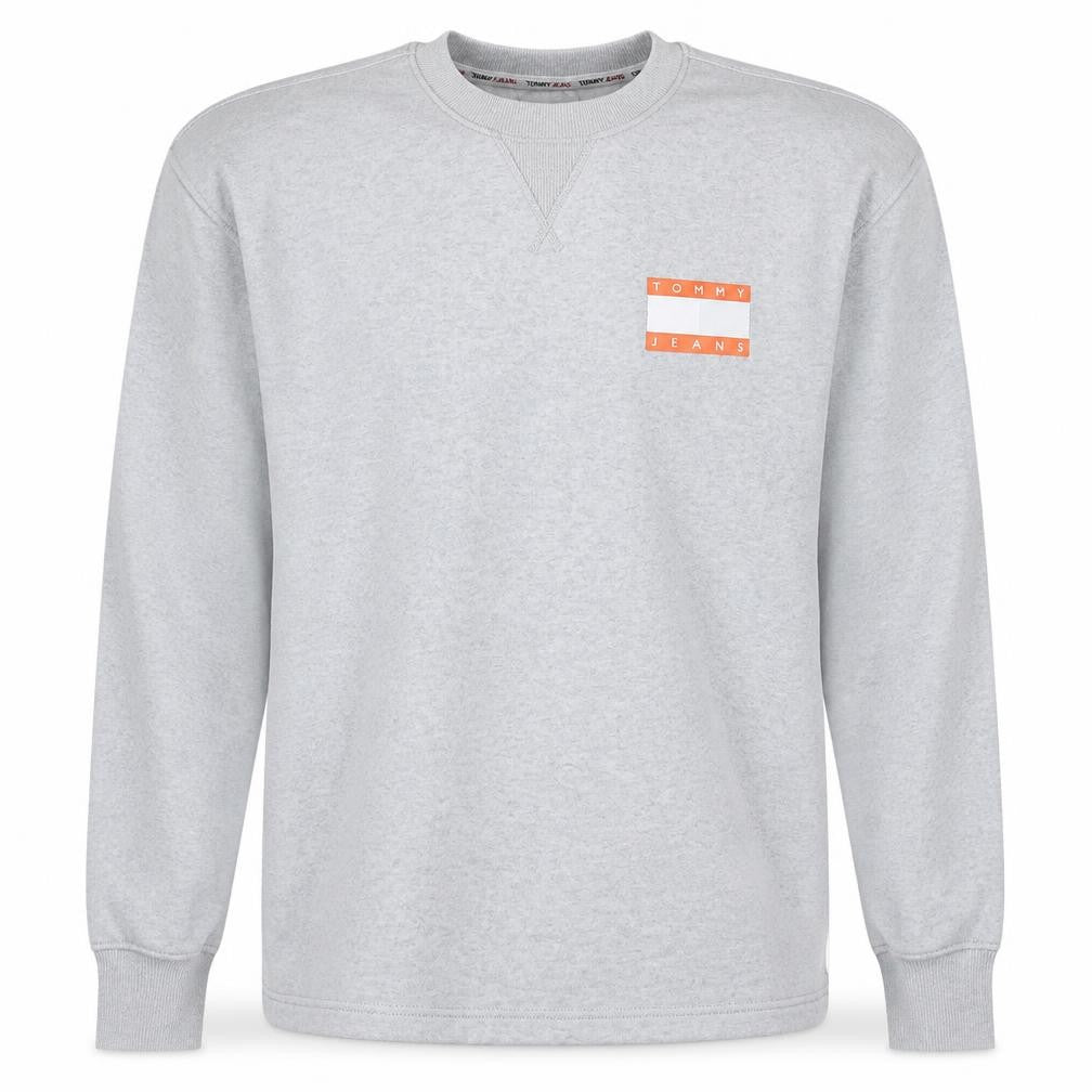 Mens UK Size M Tommy Jeans Grey Pullover Sweatshirt
