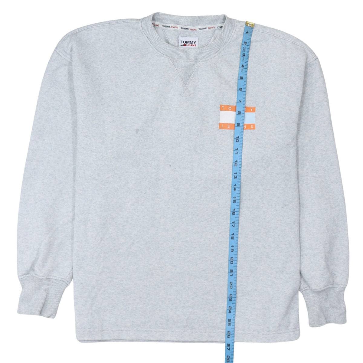 Mens UK Size M Tommy Jeans Grey Pullover Sweatshirt