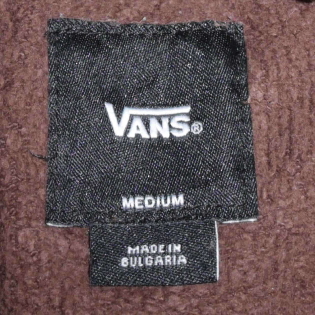 Mens UK Size M VANS Brown Pullover Hoodie