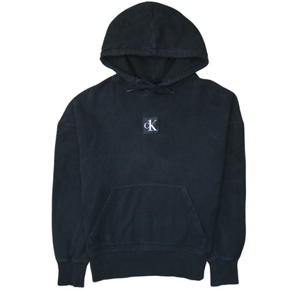 Womens UK Size S Calvin Klein Jeans Black Pullover Hoodie