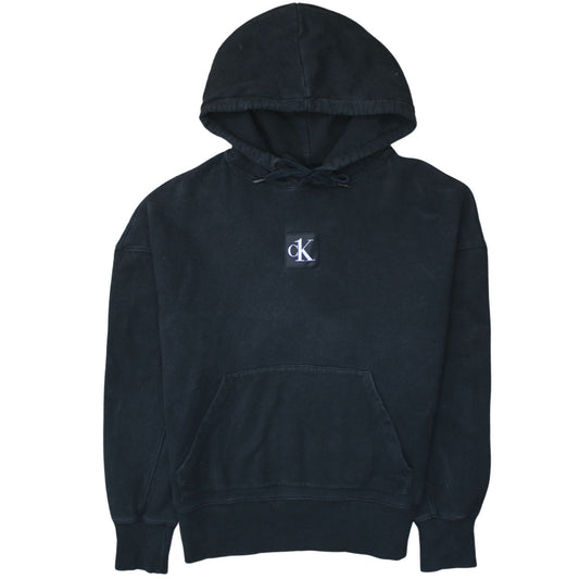 Womens UK Size S Calvin Klein Jeans Black Pullover Hoodie
