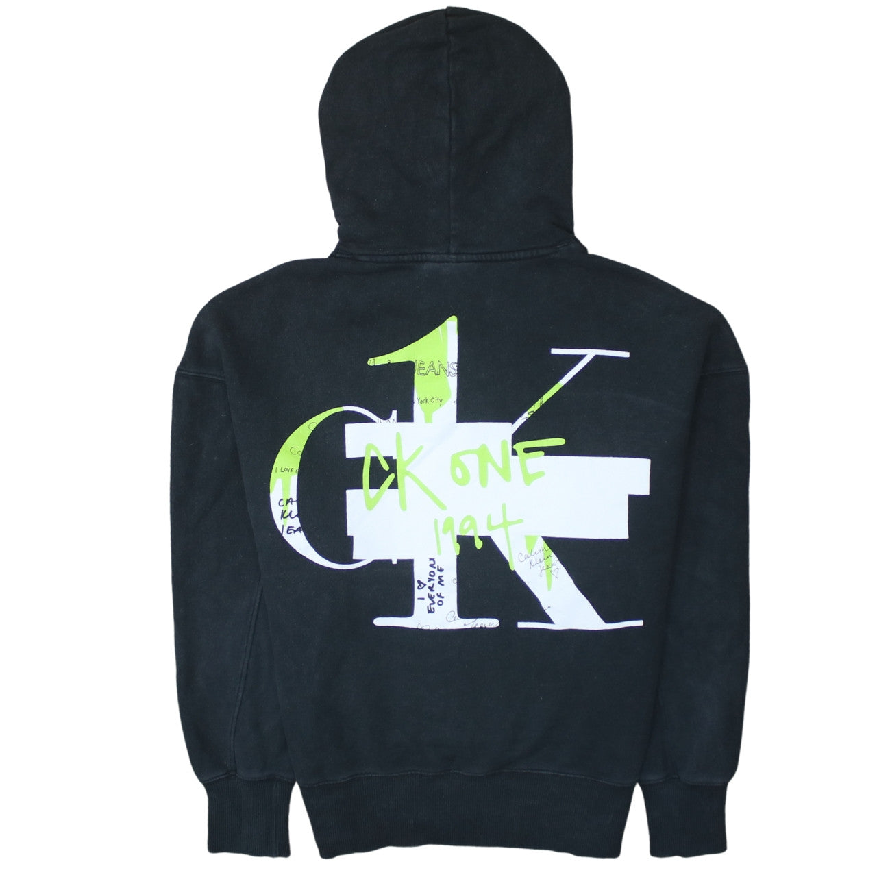 Womens UK Size S Calvin Klein Jeans Black Pullover Hoodie