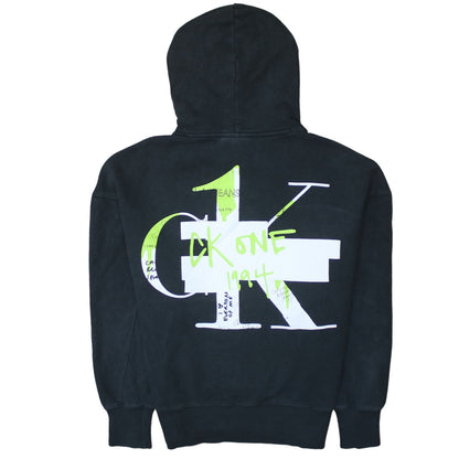 Womens UK Size S Calvin Klein Jeans Black Pullover Hoodie
