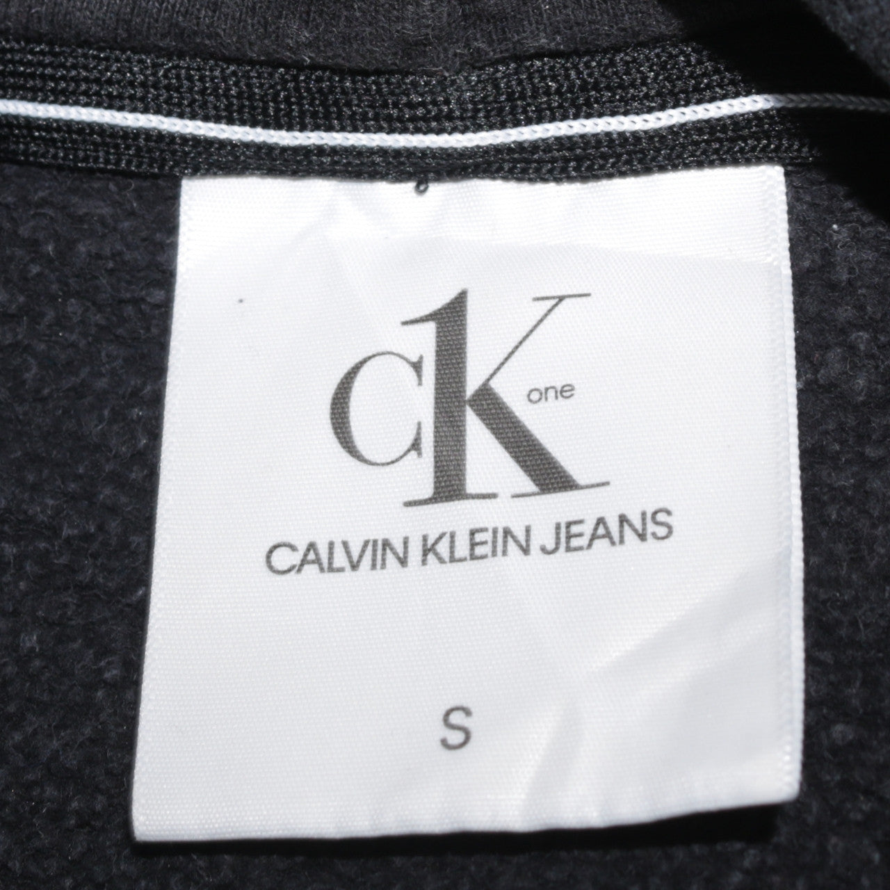 Womens UK Size S Calvin Klein Jeans Black Pullover Hoodie