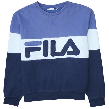 Womens UK Size L FILA Blue Pullover Sweatshirt