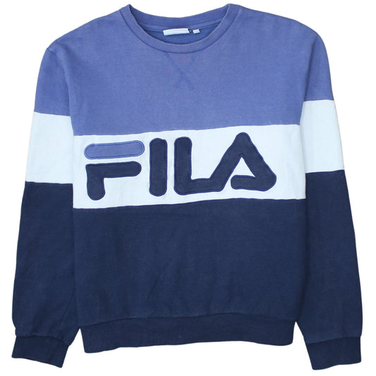 Womens UK Size L FILA Blue Pullover Sweatshirt
