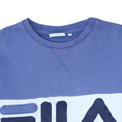 Womens UK Size L FILA Blue Pullover Sweatshirt
