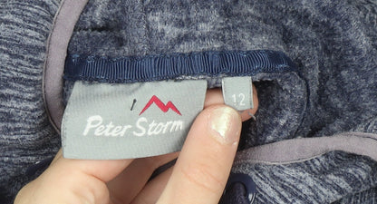 Womens UK Size 12 Peter Storm Blue Pullover Hoodie