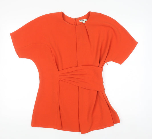 Womens UK Size 12 Whistles Orange Tunic Blouse