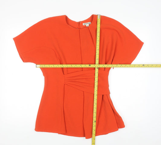 Womens UK Size 12 Whistles Orange Tunic Blouse