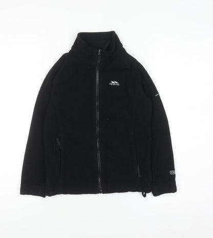 Trespass Boys Black Full Zip Fleece Sweatshirt 5-6 Years Outdoor Jacket