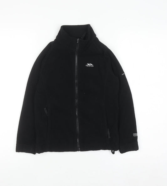 Trespass Boys Black Full Zip Fleece Sweatshirt 5-6 Years Outdoor Jacket