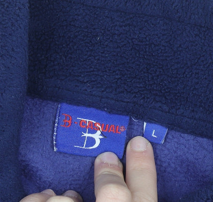 Mens UK Size L B-Casual Blue Full Zip Sweatshirt
