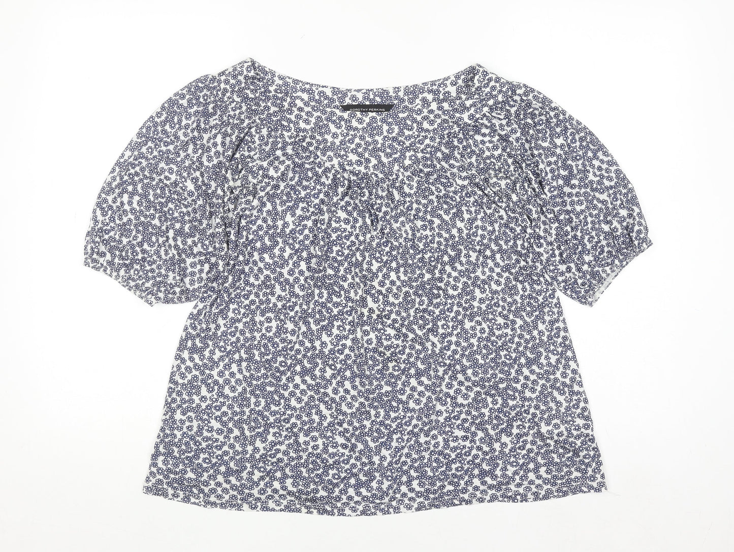 Womens UK Size 10 Dorothy Perkins Blue Basic Blouse