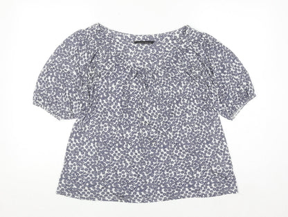 Womens UK Size 10 Dorothy Perkins Blue Basic Blouse