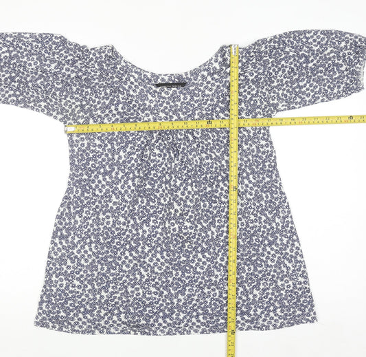 Womens UK Size 10 Dorothy Perkins Blue Basic Blouse