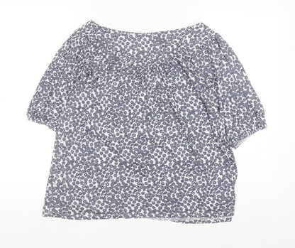 Womens UK Size 10 Dorothy Perkins Blue Basic Blouse