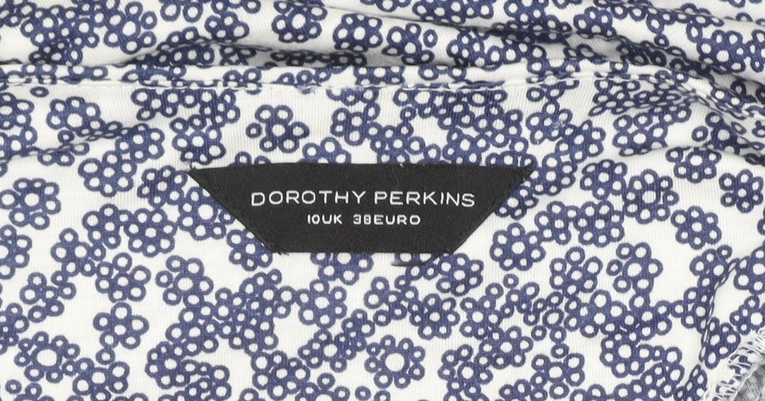 Womens UK Size 10 Dorothy Perkins Blue Basic Blouse