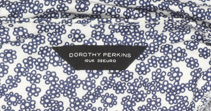 Womens UK Size 10 Dorothy Perkins Blue Basic Blouse