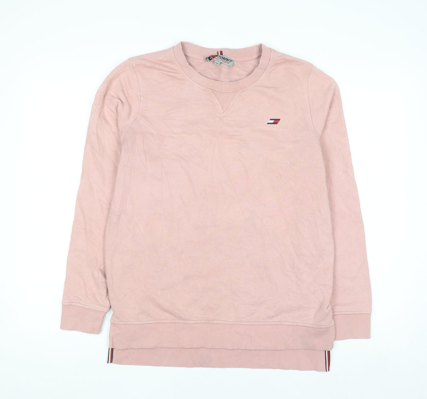 Womens UK Size L Tommy Hilfiger Pink Pullover Sweatshirt