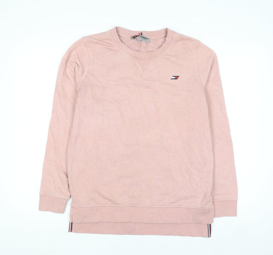 Womens UK Size L Tommy Hilfiger Pink Pullover Sweatshirt