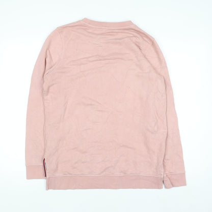 Womens UK Size L Tommy Hilfiger Pink Pullover Sweatshirt