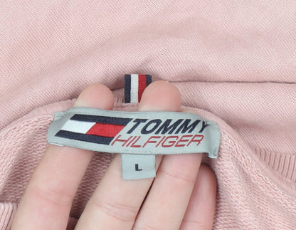 Womens UK Size L Tommy Hilfiger Pink Pullover Sweatshirt