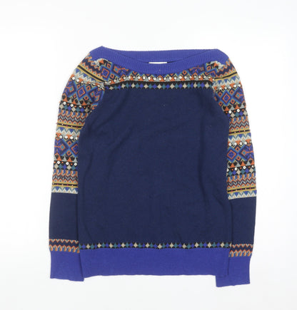 Womens UK Size S Monsoon Blue Pullover Jumper