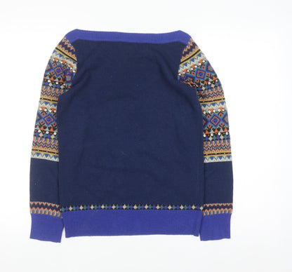Womens UK Size S Monsoon Blue Pullover Jumper