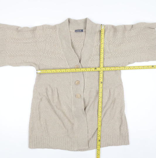Womens UK Size S JoJo Maman Bébé Beige Cardigan Jumper