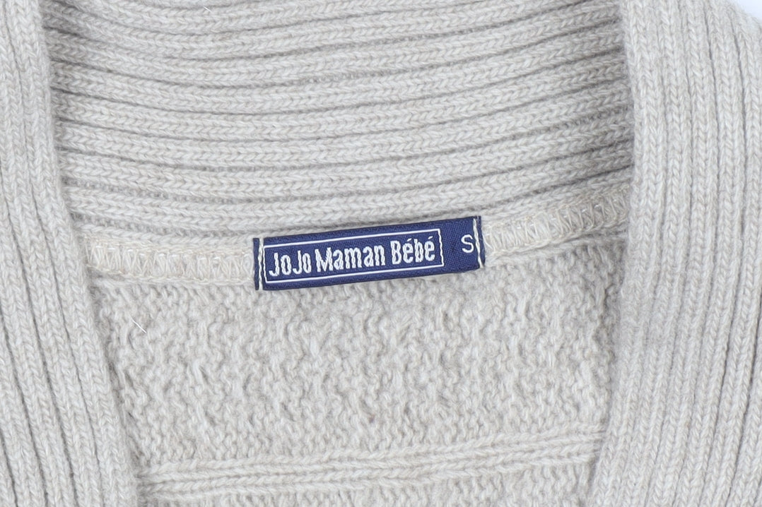 Womens UK Size S JoJo Maman Bébé Beige Cardigan Jumper