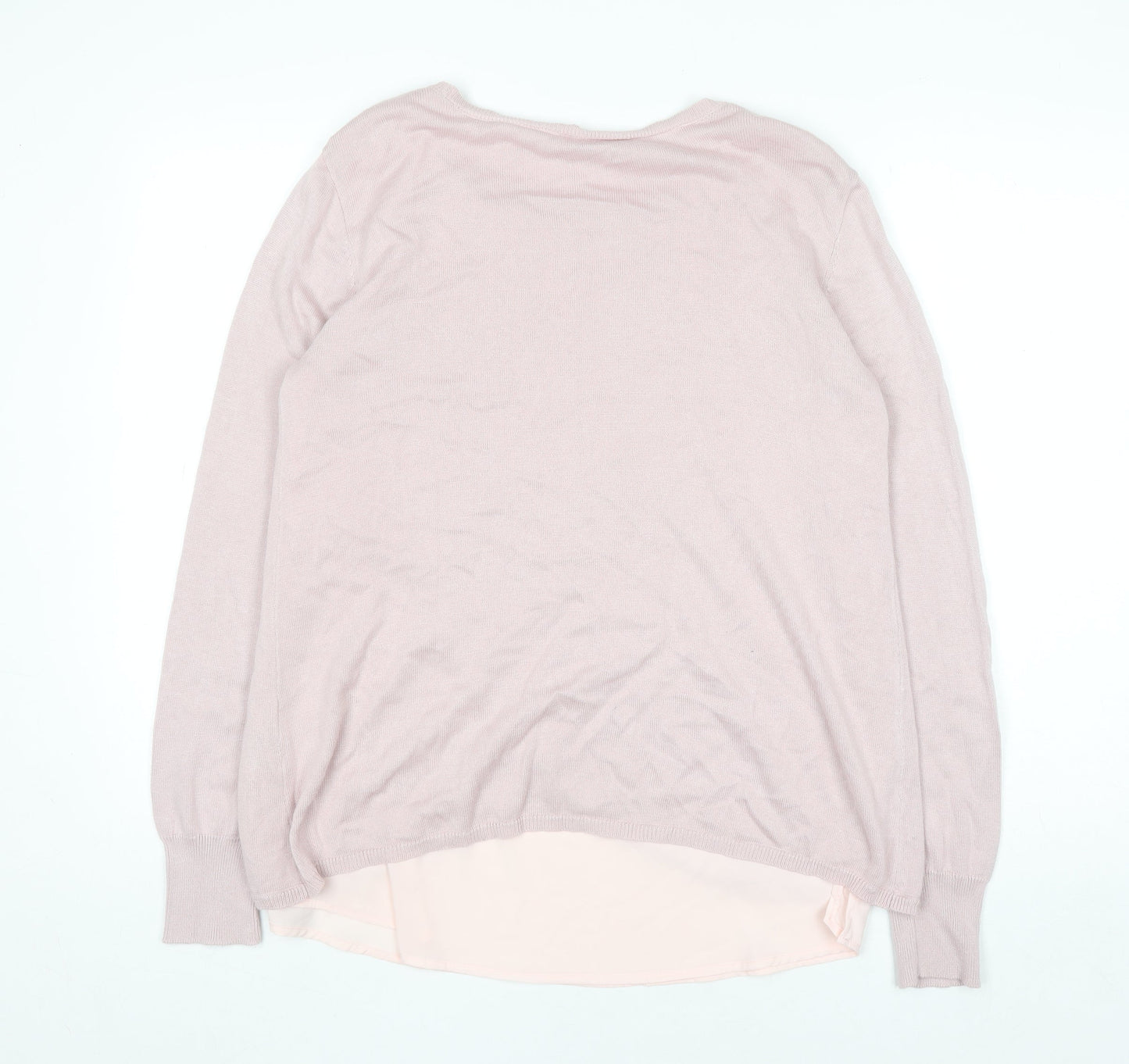 Womens UK Size 14 Création L Pink Wrap Blouse