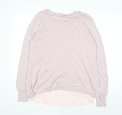 Womens UK Size 14 Création L Pink Wrap Blouse