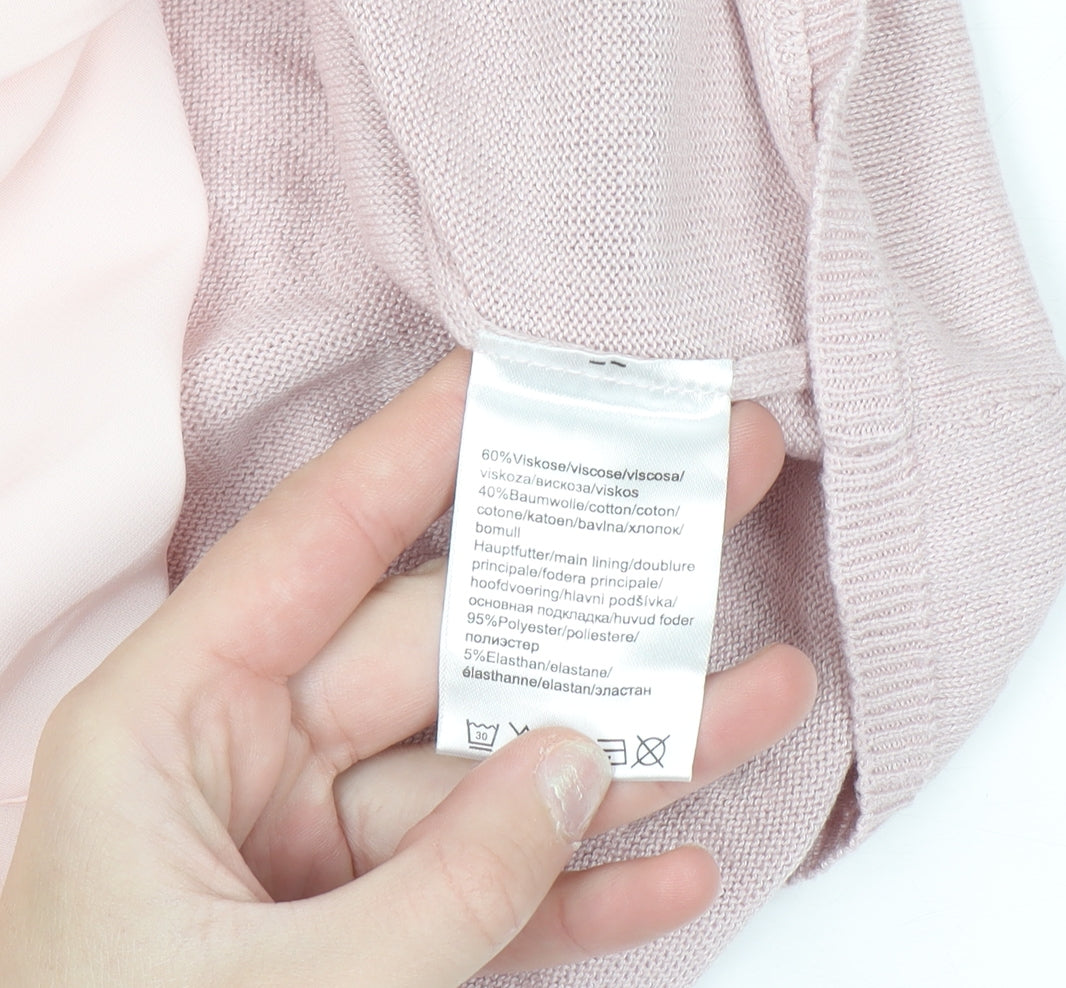 Womens UK Size 14 Création L Pink Wrap Blouse