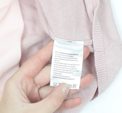 Womens UK Size 14 Création L Pink Wrap Blouse