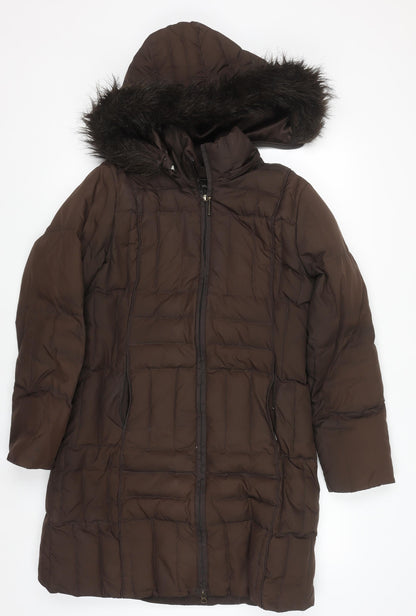 Womens UK Size M Marks and Spencer Brown Puffer Jacket