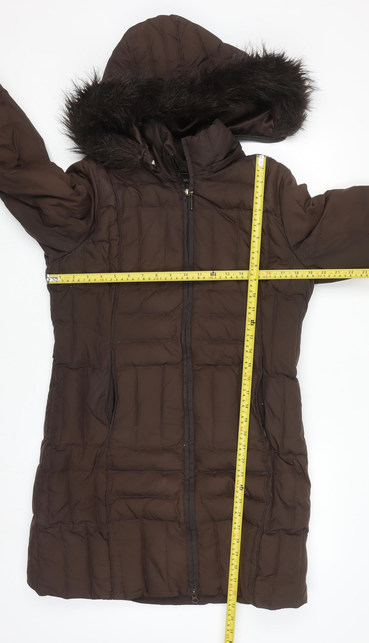 Womens UK Size M Marks and Spencer Brown Puffer Jacket