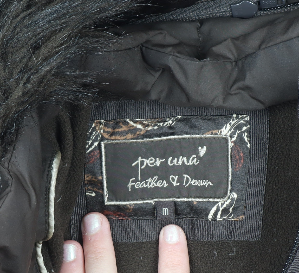 Womens UK Size M Marks and Spencer Brown Puffer Jacket