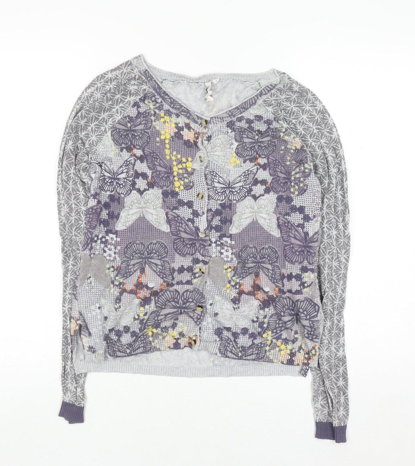 Womens UK Size 8 White Stuff Grey Cardigan Jumper