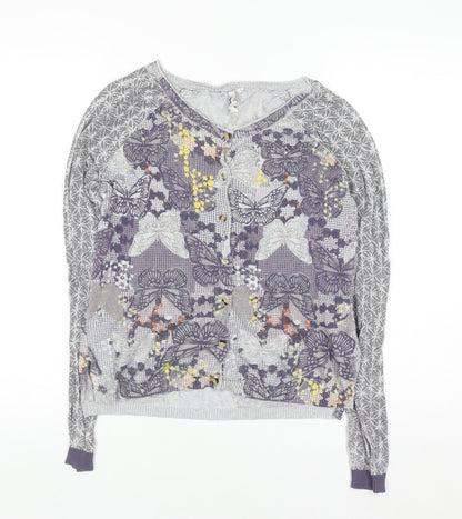 Womens UK Size 8 White Stuff Grey Cardigan Jumper