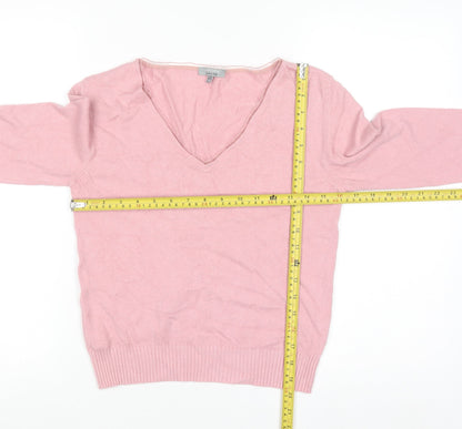 Marks and Spencer Per Una Pink V-Neck Women’s Jumper Size 14