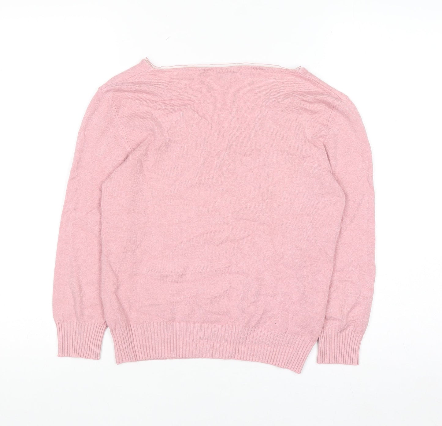 Marks and Spencer Per Una Pink V-Neck Women’s Jumper Size 14